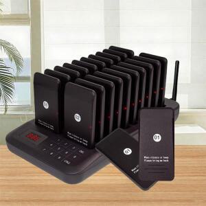 리뉴얼 무선 레스토랑 호출기 시스템 음식 커피 버거 가게 푸드 트럭 클리닉 플래시 바이브 링