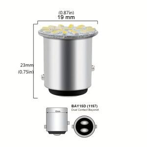 루보식 10pcs 12V 24V P21W 1156 자동차 LED 전구 Ba15s 테일 브레이크 주차 역방향  밝은 오토바이 램프
