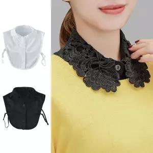 플라워 레이스 넥카라 페이크 셔츠 WFGPST8