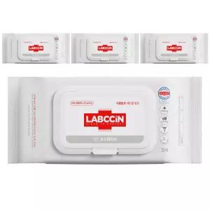 랩신 손소독티슈 대용량 휴대용 캡형 72매 4개