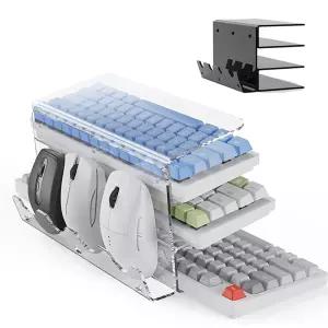 3단 키보드 거치대 받침대 트레이 스탠드 데스크 정리 키보드거치대 3단