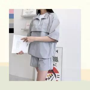 여성 여름 트레이닝세트 운동 러닝 상하세트 아노락 반팔