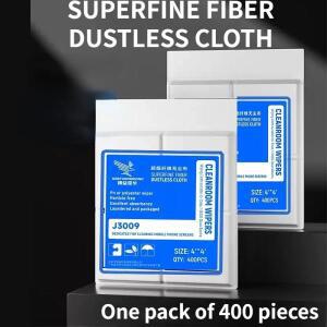 4인치 400 PCS 산업용 등급 휴대 전화 수리 먼지리스 천 현미경 망원경 청소 실험실 특정