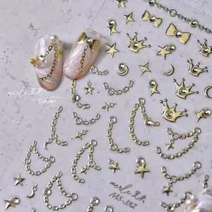 고품질 아트 네일 도톰스티커 입체스티커 메탈 댕글파츠 (WFK9D3K)