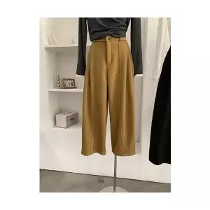 여성 러블리 바지 9부 오말레가모 도톰 와이드 풍선 가을 겨울 날씬해 보이는모직구부할머니팬츠 다올4