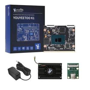 유투 K1 x86 싱글 보드 컴퓨터 - 인텔 N100 3.4GHz CPU, 64비트 윈도우 11 리눅스 미니 PC, MAX 16GB LPDDR5 RAM 256GB eMMC, M.2 2280 또는 AI IoT Edge용 SATA SSD(SOM 키트, 8+128GB)