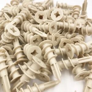 석고 보드 앵커 건식 벽체 나일론 리브드 셀프 드릴링 벽 플라스틱 8x40mm  100 개