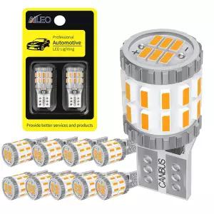 호환  T10 194 2825 168 W5W LED 조명 노란색 플래시 전면 후면 방향 지시등 하이퍼 캔버스 없음 오류 없음