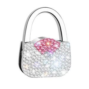 테이블 핸드백 모양의 지갑 걸이 글리터 홀더 스파클 메탈 접이식 가방 홀더용 구폰코드 블링 후크