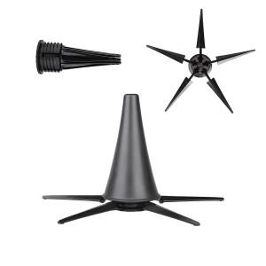 접이식 클라리넷 스탠드: 검정색 금속 홀더  휴대용 지지대  목관 악기 및 액세서리에 적합  Stur