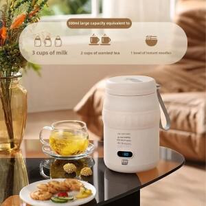 카모식 2025  500ml 스마트 다기능 전기 밥솥 LCD 온도 디스플레이 주전자 휴대용 USB 보온병 커피 컵