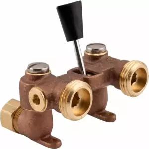 와츠 2 시리즈 1 /2 듀오 클로즈 황동 수동 세탁기 차단 밸브 PTFE 시트가 있는 볼 솔더 또는 압축용 구리