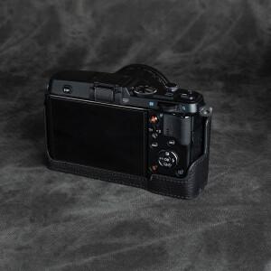 도니식 올림푸스 펜 E-P5 용 카메라 보호 케이스 빈티지 가죽 가방 하프베이스 바디 커버 사진 액세서리