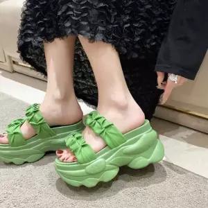 투명 여름 웨지 힐 아웃도어 패션