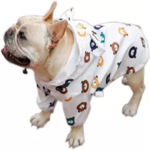 반려동물 비옷 강아지 후디 방수 작은 강아지용 폰초 프렌치 불독 (XL)