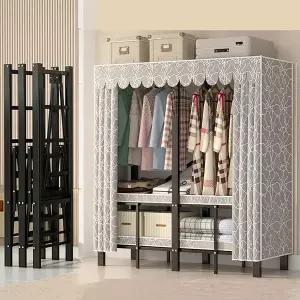 시스슈조립없는접이식 철제 옷장 드레스룸 시스템 행거