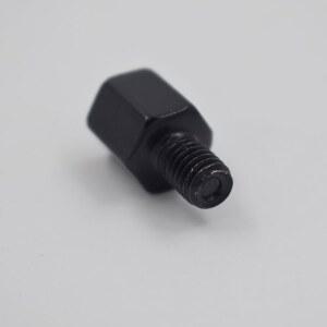 페어 블랙 바이크 0MM 백미러 스레드 방향 볼트 변환 반시계 시계 왼쪽 어댑터 미러 8MM 오른쪽 오토바이 M8