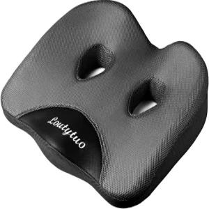 LOUTYTUO 시트 쿠션 베개 100 메모리 폼 및 세탁 가능한 커버 사무용 의자 카시트 휠체어 테일본 좌골 요통