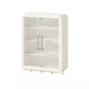 욕실 수납장 화장실 벽걸이 반투명 수건장 무타공 캐비닛