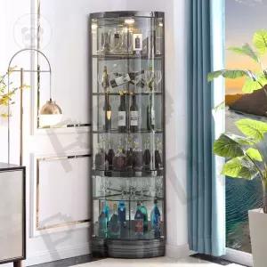 코너 수납장 장식장 유리 술장 진열대 선반 트로피 피규어장 레드판다몰 양주 유리장 진열장 와인 위스키