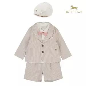 [롯데백화점]에뜨와 렉스정장3PCS모자SET 07T023201.801/유아정장,백일,돌잔치,돌선물,조카선물