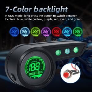 범호환  모토 RPM 속도계 7색 타코미터 디지털 오도미터 계기판 (2006년부터 2008년까지 NXR 150 Bros용)