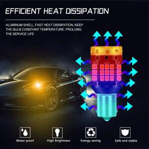 1156 LED 캔버스 전구 방향 지시등 램프  하이퍼 플래시 자동차 브레이크 3030SMD BA15S P21W T20 7440