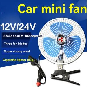 자동차 트럭호환  8인치 12V 휴대호환  냉각팬 180 ° 소형 팬 여름 저소음 클립형 에어쿨러