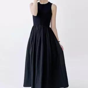 민소매 체크원피스 바캉스룩 라운드넥 반팔원피스 캐주얼 스트라이프원피스