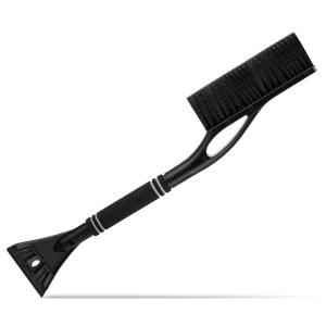 자동차, 트럭, SUV(블랙)를 위한 인체공학적 폼 그립 얼음 제거 도구가 장착된 자동차 앞유리 탈착식 창문용 베이더케 스노우 브러시 및 얼음 스크레이퍼(블랙)