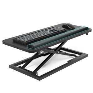 옴후즈시오 스탠드 키보드 트레이 스탠드, 조절 가능한 높이 및 마우스 라이저, 손목 받침대 노트북 책상
