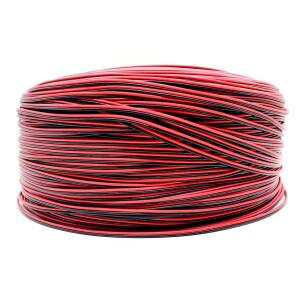 2핀 전선 주석 도금 구리 18/20/22/24/26 AWG 절연 PVC 연장 케이블 LED 조명 스피커 용 빨간색 검정색 와