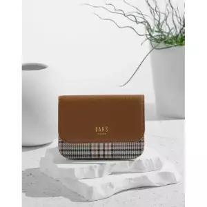 매장정품 닥스 DAKS WOMENS ACCESSORIES 브라운 가죽배색 체크 2단 카드지갑 DCHO5F968W2 506287