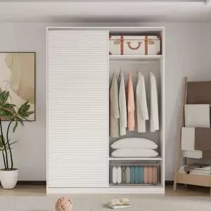 화이트 수납장 시스템 600 깔끔한 슬라이딩옷장 800