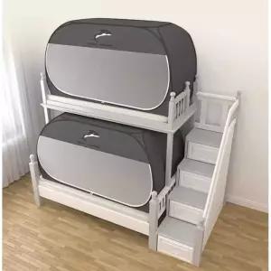 원터치 난방 방한 텐트 암막 기숙사 침대 1인용 수면 우풍 방지