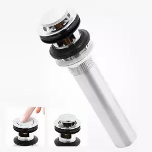 세면대 원터치 스텐 물마개 자동 폽업 폼업 욕실 가정용 화장실용 버튼