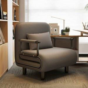 1인접이식쇼파 트랜스포머 변신가구 침대쇼파겸용 짙은 회색 65cm