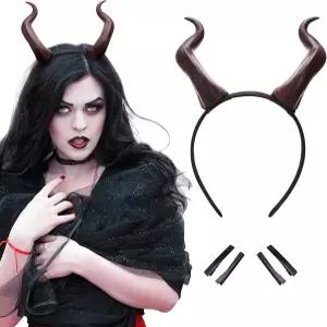 어른용 MOSTORY 데빌 혼 머리띠 - 할로윈 코스프레 의상을 위한 데몬 르네상스 사진 촬영 소품