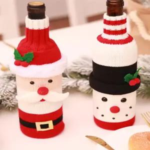 귀여운 크리스마스 와인병 파티 홈 포장 커버 술 양주 소품