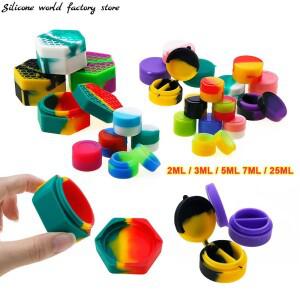 실리콘 세계 휴대용 용기 연기 오일 상자 왁스 항아리 화장품 알약 보관 디펜서 2 ml 3 7