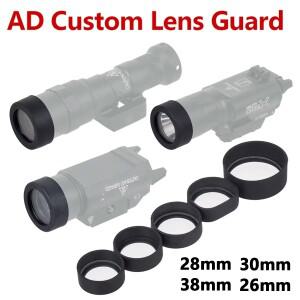 전술 사냥 무기 LED 라이트 AD 플래시라이트 맞춤형 렌즈 가드 레드 도트 사이트 프로텍터 T01 슈어파이어