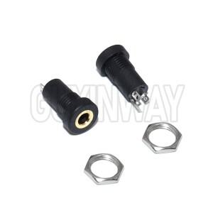 5PCS 헤드폰 암 소켓 PJ-392A 3.5MM 오디오 잭 스테레오 3극 납땜 패널 마운트 너트 커넥터 포함