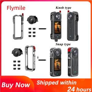 인스타360 호환 X5 용 Flymile 카메라 케이지 파노라마 액션 메탈 방수 케이스 보호 프레임 액세서리