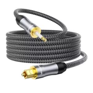 VANAUX 미니 토슬링크 디지털 광케이블 S/PDIF 광섬유 오디오 케이블 TV 사운드바 스테레오 시스템용 24K