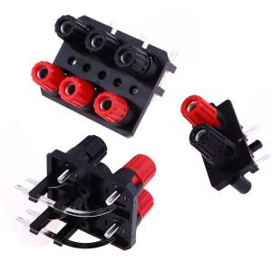 24 6 위치 벤드 핀 외부 오디오 잭 스피커 앰프 바나나 플러그 4mm 소켓 커넥터 스크류 포스트 터미널 블록