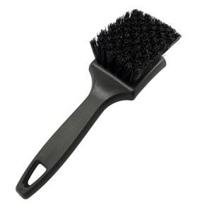 지시너 세차 브러시 카 림용 스크래치 휠 및 타이어 없음 자동차 디 용 숏 핸들 뻣뻣한 내부 외부용 자동 청소 브러시(블랙)