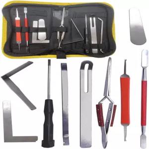 지아유이 9PCS 색소폰 수리 도구 목관 악기 유지보수 키트 스테인리스 스틸 키 커버 조절 스프링 후크