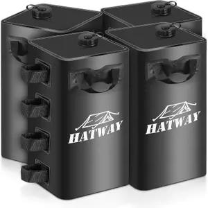 해트웨이 캐노피 워터 웨이트 백 220파운드 텐트 세트 팝업 가제보 텐트-4 * 25L-블랙