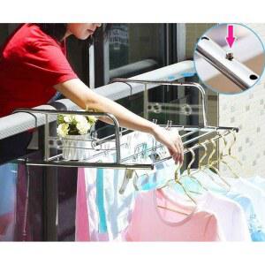 창문걸이형 빨래 건조대 신발 78 난간 베란다 스틸 실내 창문틀 스테인리스 140cm