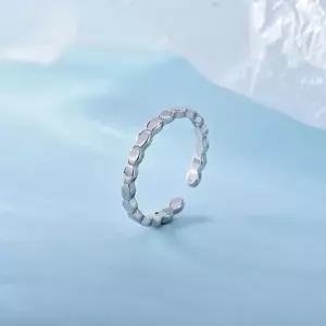 AC1613 심플 헥사곤 미니멀 디자인 모던 실버 반지 나무반지 패션반지